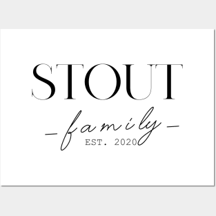 Stout Family EST. 2020, Surname, Stout Posters and Art